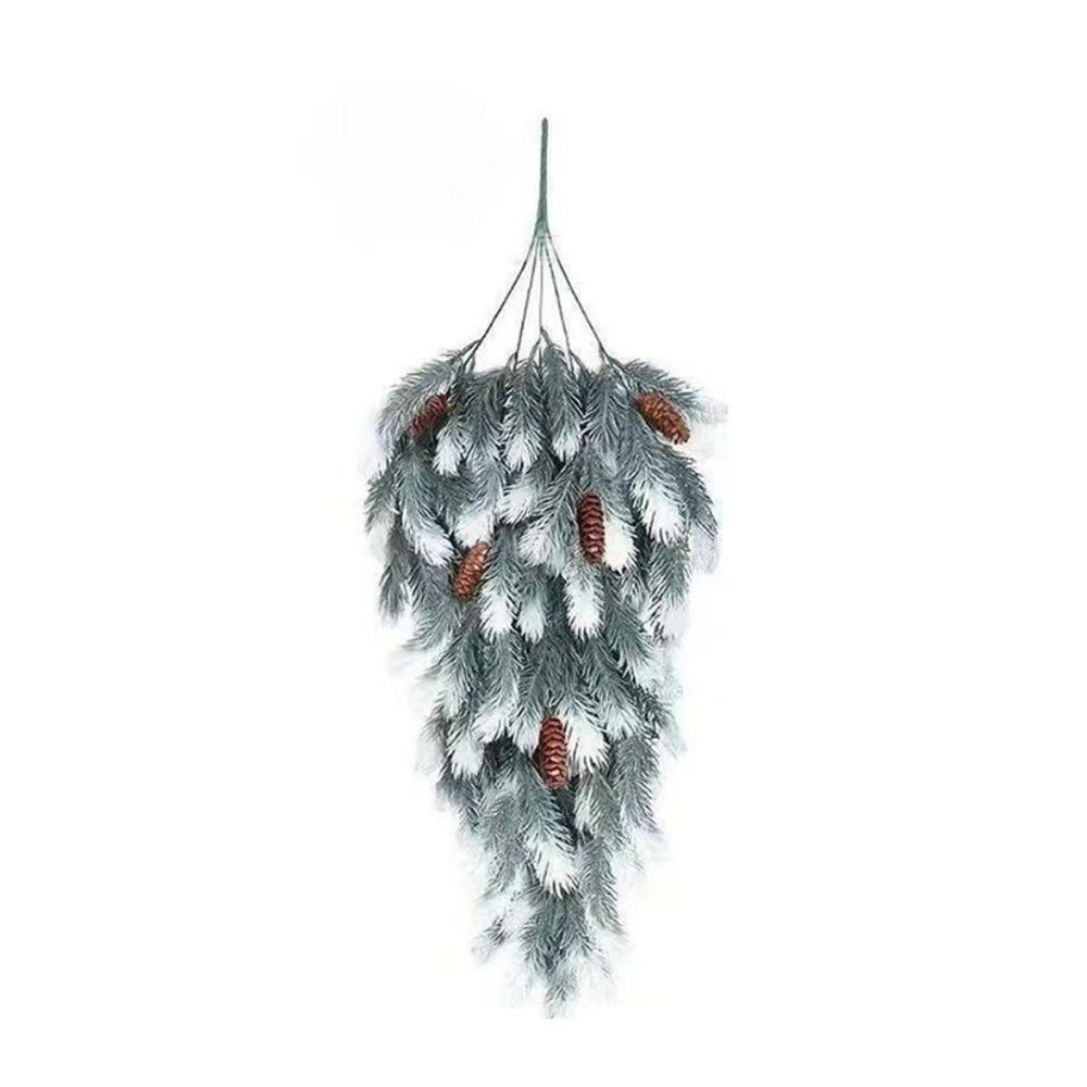 Simulated Hanging Pine Needle Branches Hanging Snowy Norfolk Pine Needles Indoor