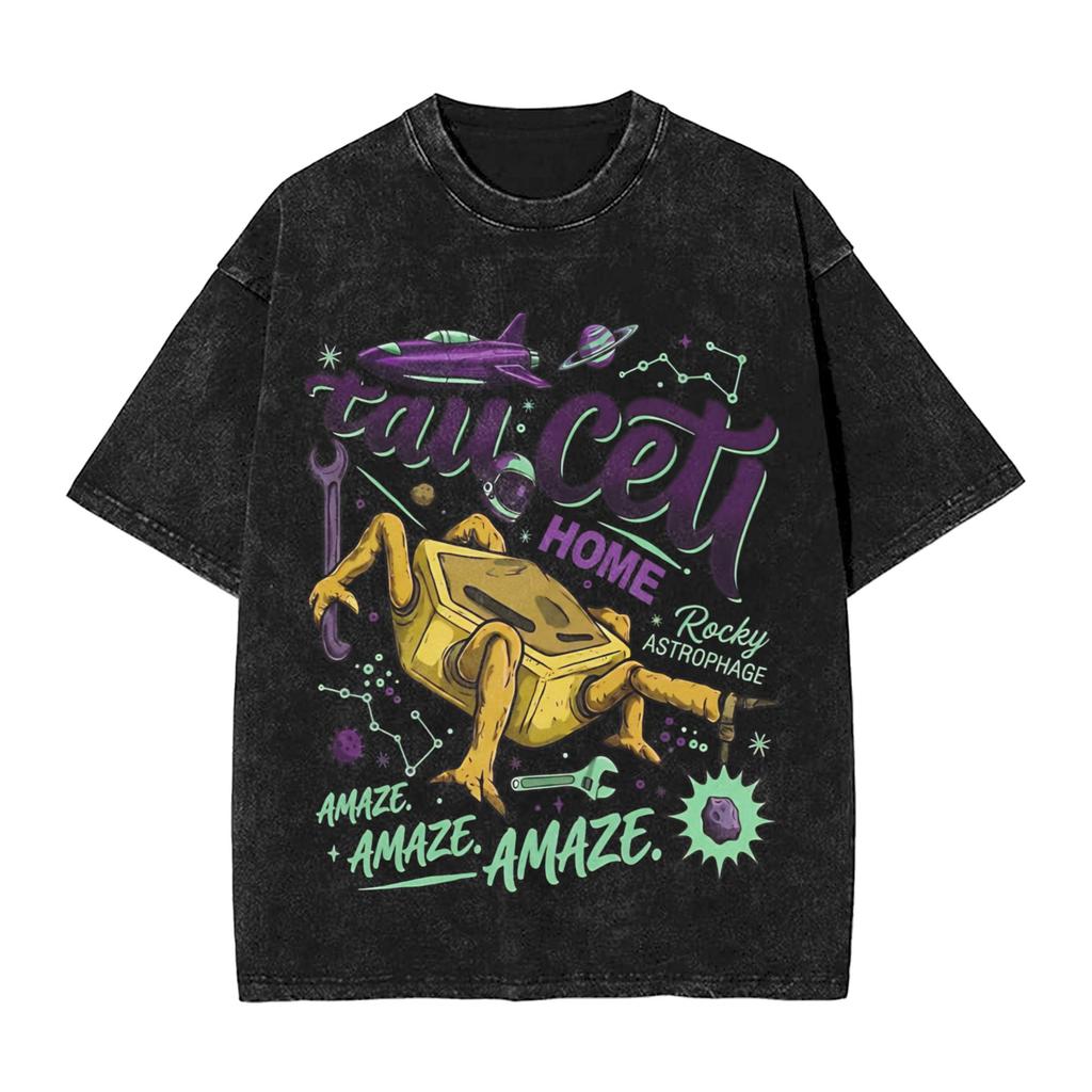 Men Project Hail Mary Rocky Vintage Art T-Shirts Tops Summer Vintage Short Sleeve T-Shirt O Neck Hipster Casual Tee Shirt