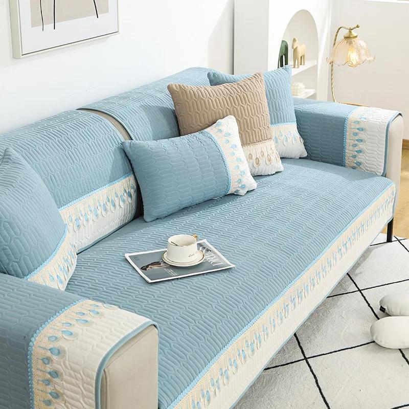 

Чехлы для диванов с вышивкой, чехлы для полотенец для гостиной, 1/2/3/4-местные чехлы для диванов, универсальные чехлы для диванов из синели 70x70cm