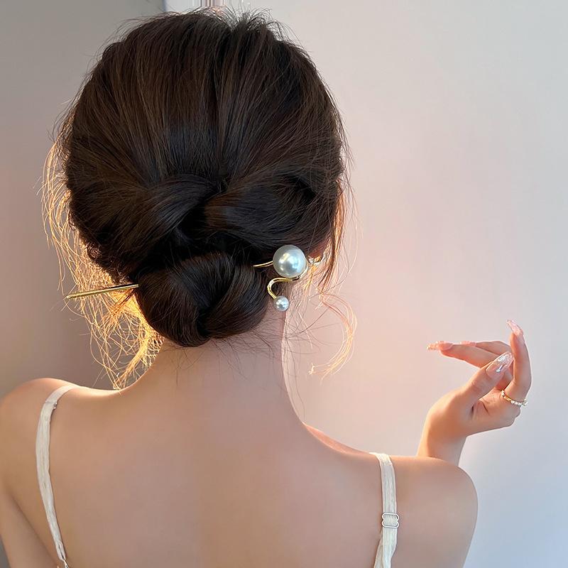 Vintage Rose Haar Sticks Hairwear Für Frauen Einfache Blume Rote Haarnadel Haar Zubehör Essstäbchen Scheibe Hairstick Kopfschmuck Schmuck