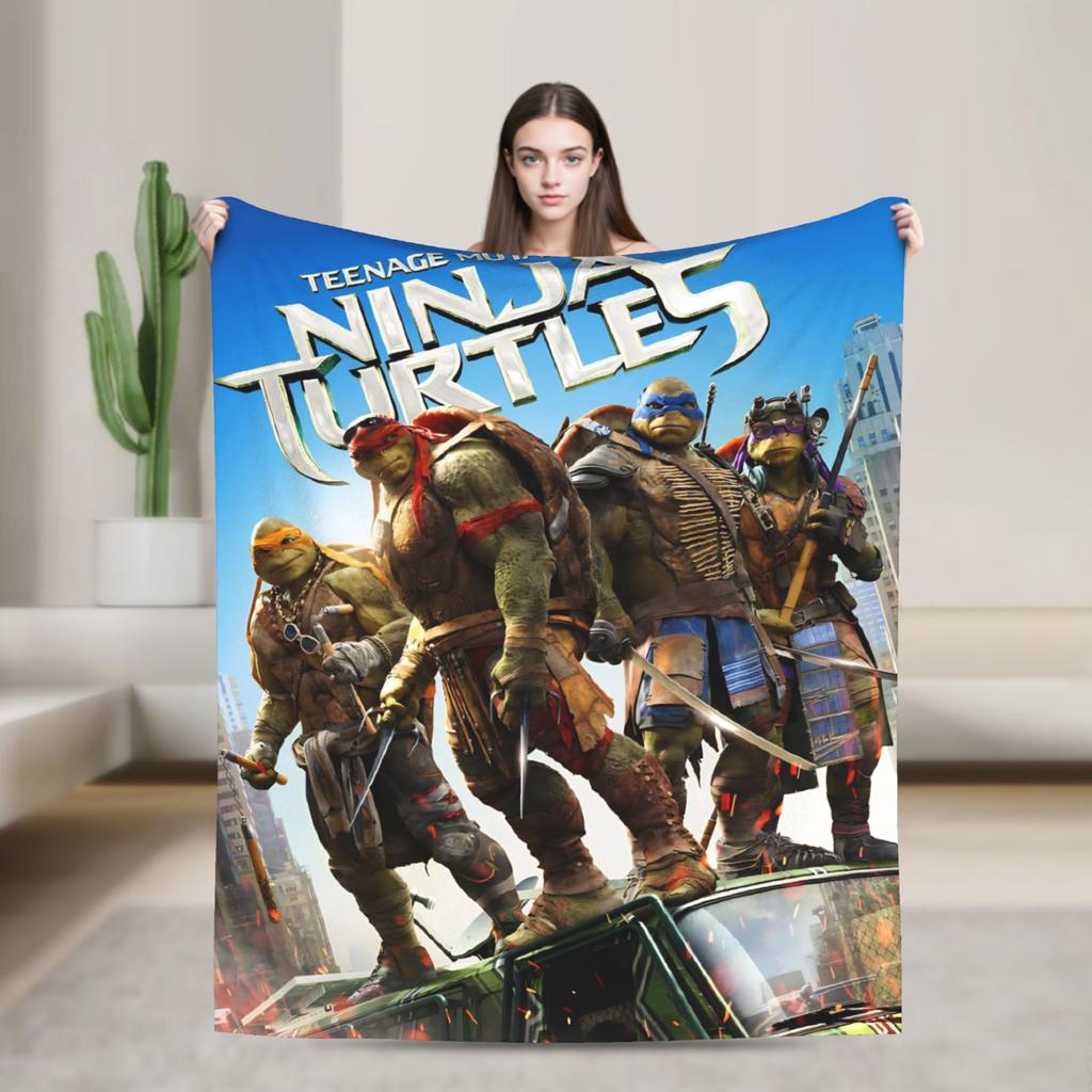TMNT Durchbruch Flanelldecke Warme Weiche Überwurfdecke für Wohnkultur Reise Muster Tagesdecke Sofa Bettbezug