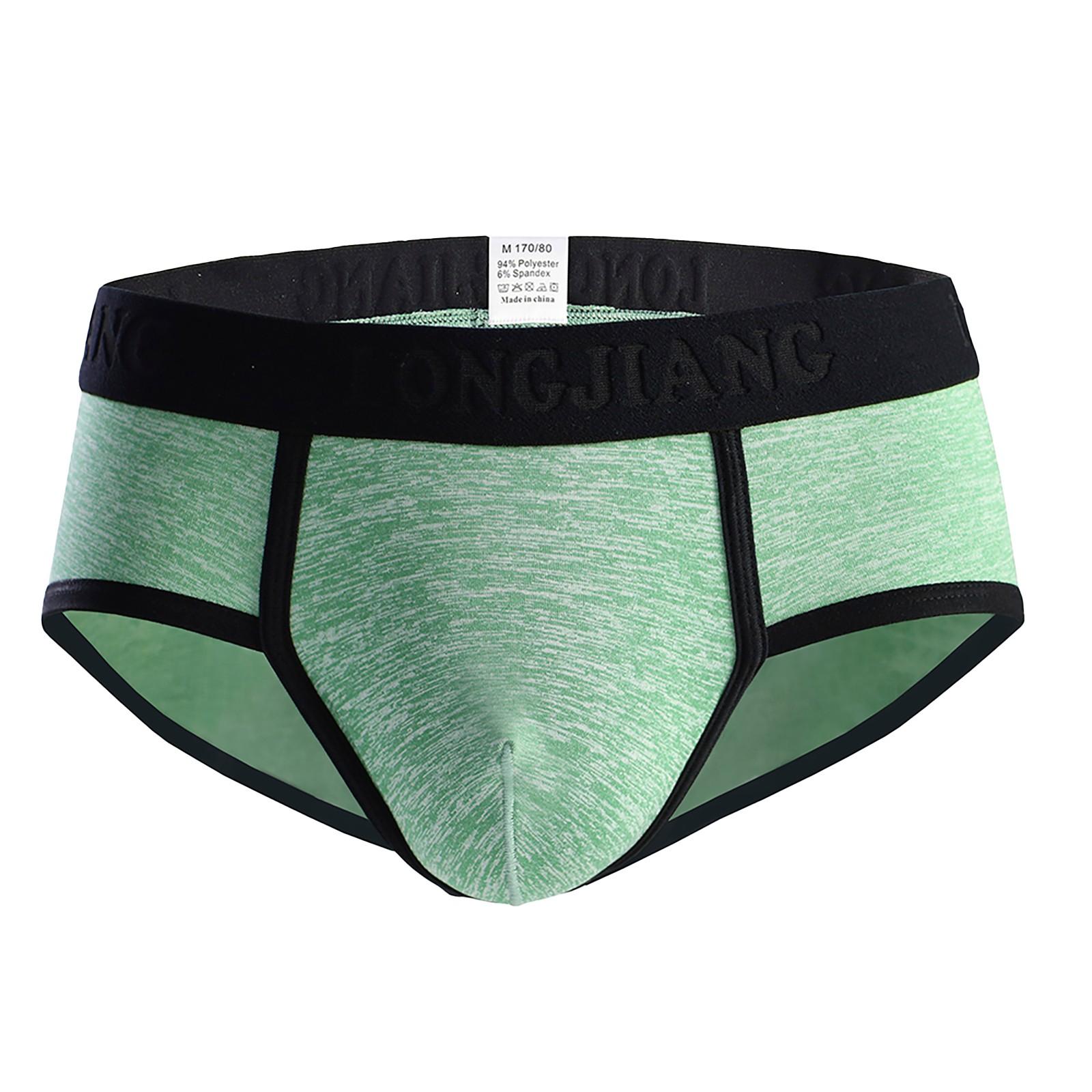 Мужские удобные тонкие дышащие сексуальные треугольные однотонные трусики со средней — фото 4