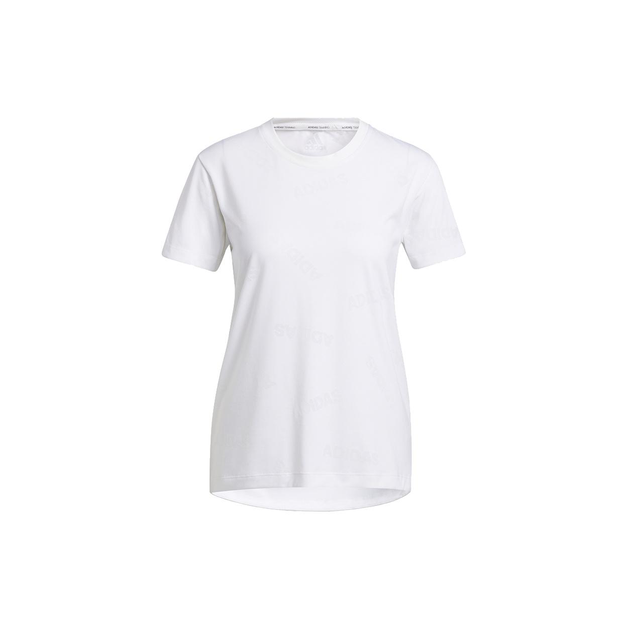 (WMNS) adidas Aeroknit Tee Training Sports Quick Dry Short Sleeve White T-Shirt Women s GQ9430 S