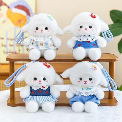 Lamb Plush Pendant - Cute Sheep Keychain & Backpack Ornament for Kids' Birthday Gift