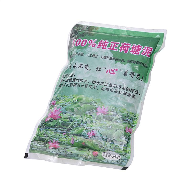 200g/Beutel Aquatischer Teichboden Teich Pflanzerde Nährschlamm für Seerosen Pflanzenmedium für Seerosen Lotus Gartenbedarf