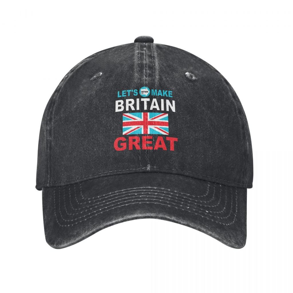 Make Britain Great Again Basebollkeps Retro Sliten Bomull Reformera Storbritannien Solkeps Herr Dam Utomhus Sommar Justerbara Kepsar Hatt