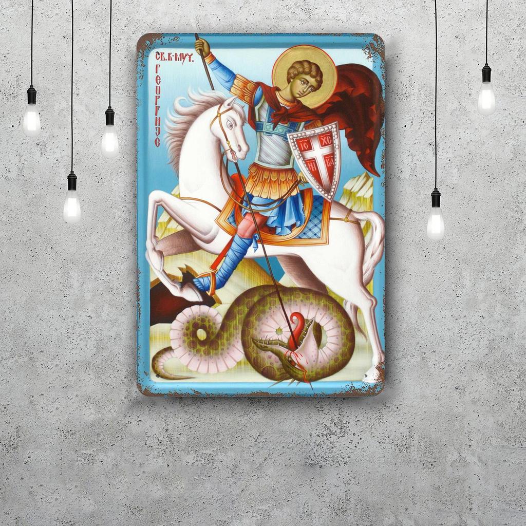 Saint George Funny Bar Metal Sign Retro Plaque Vintage Sign Alcohol Drinker Pub Club Man Cave Kitchen Wall Decoration