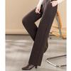 Women's Autumn/Winter Wool Blend Straight-Leg Trousers