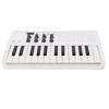 25 Key MIDI Keyboard Controller   with 8 Backlit   Pads 8 Knobs Portable for Computer Recording Music Production White