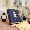 Lunar Eclipse Leather Journal, Leather Diary, Leather Notebook, Travel Journal, Sketchbook,