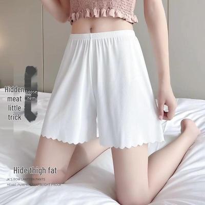 Ice Silk Women's Safety Shorts - High Elastic, Seamless, Breathable, Anti-Exposure Leggings for Summer