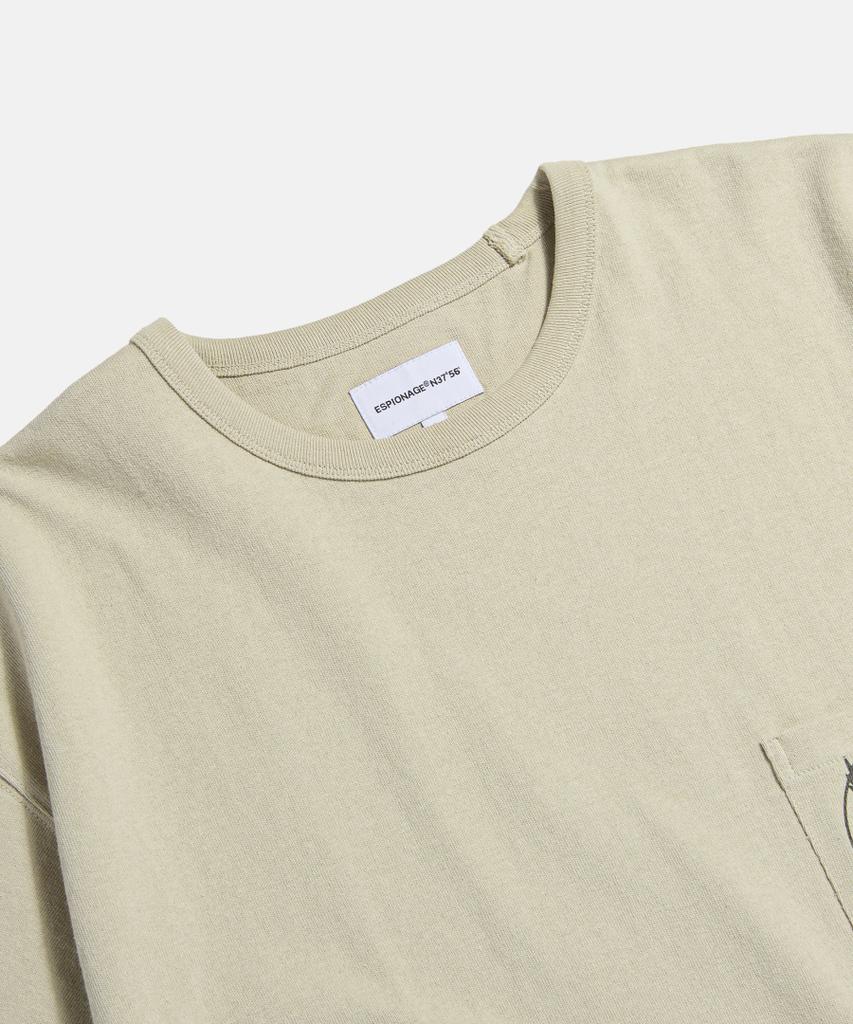 ESPIONAGE Black Cats Heavyweight Pocket Tee Sand