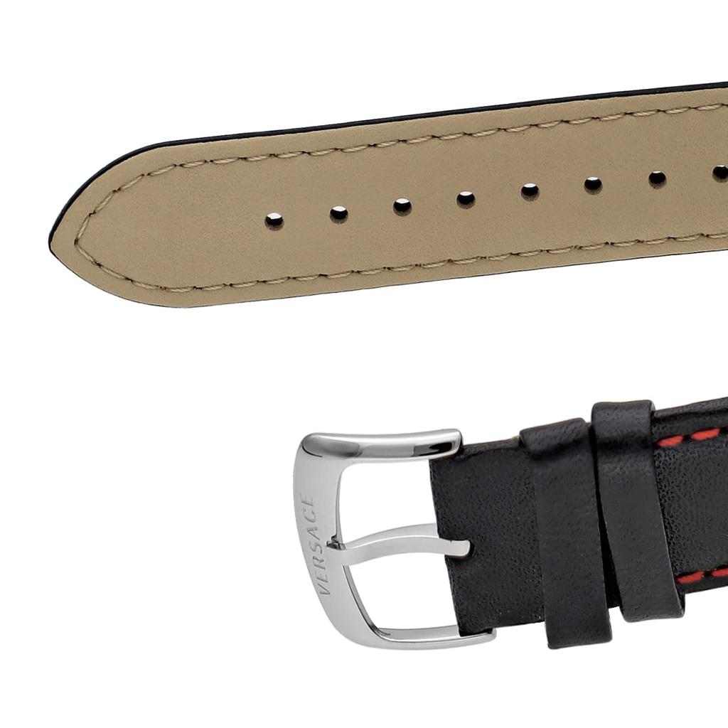 Pánské hodinky Versace, nový chronograf, černý ciferník, nerezová ocel, safírové sklo, quartz, 45 mm, švýcarské hodinky VE2E00121 [Položka]