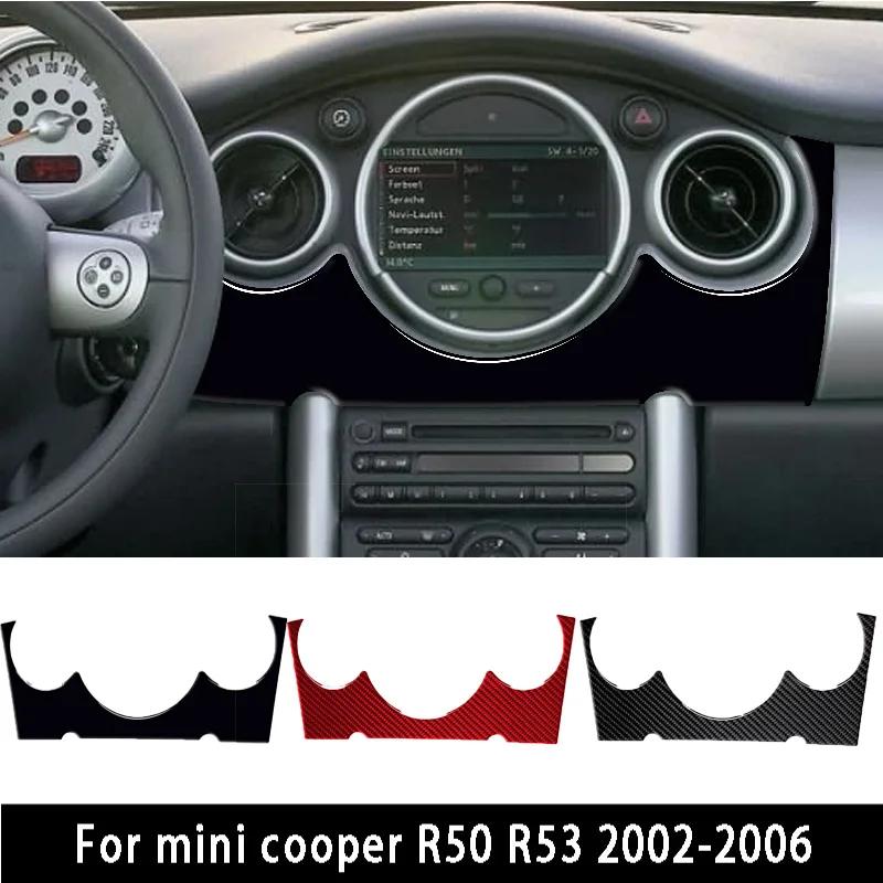 For MINI Cooper 2002-2006 For R50 R53 Accessories Real Carbon Fiber Car Interior Dashboard Gear AC CD Panel Cover Trim Sticker