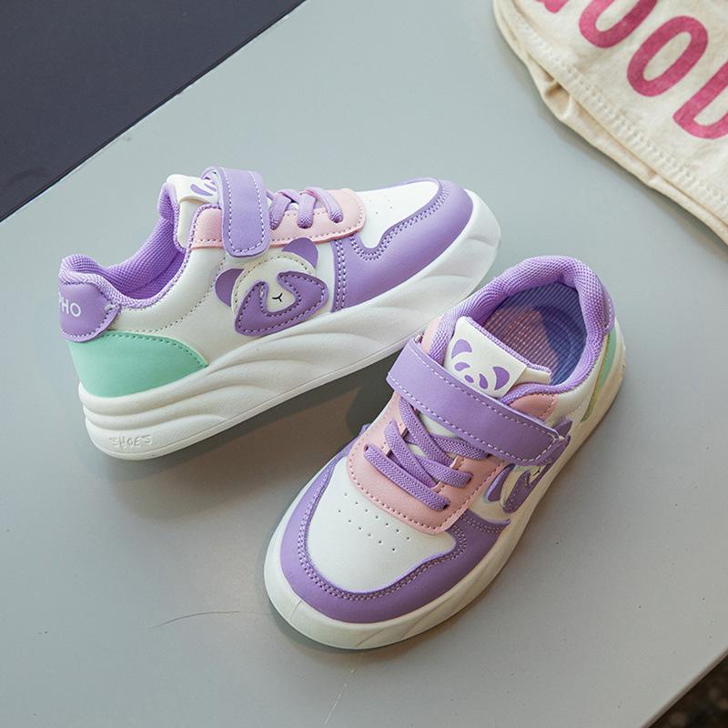 

Осенние новые кожаные кроссовки для девочек, удобные, износостойкие, мягкие, с подошвой 37 фиолетовый