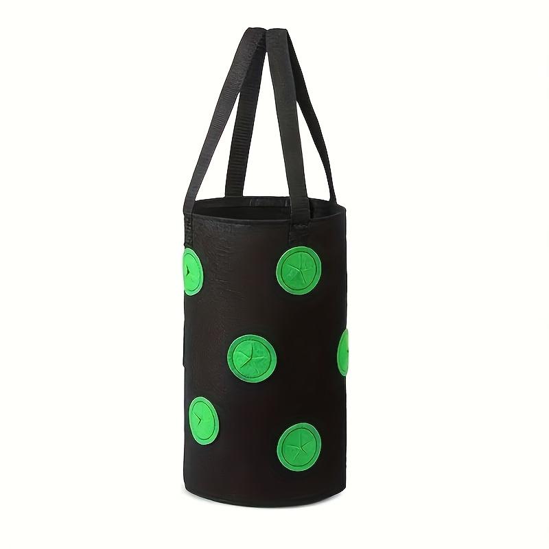 1pc Contemporary Geometric Pattern Plastic Plant Growing Bag, Wall Hanging Strawberry Planter, Lightweight, Indoor & Patio Use