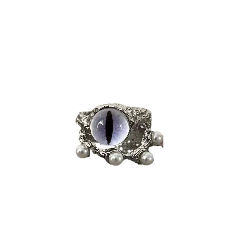 Black Cat Monster Ring - Cute Cartoon Jewelry for Couples