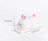Cute Silicone LED Touch USB Rabbit Lamp Birthday Novelty Gift Timed Night Light in Warm White for Children's Bedroom