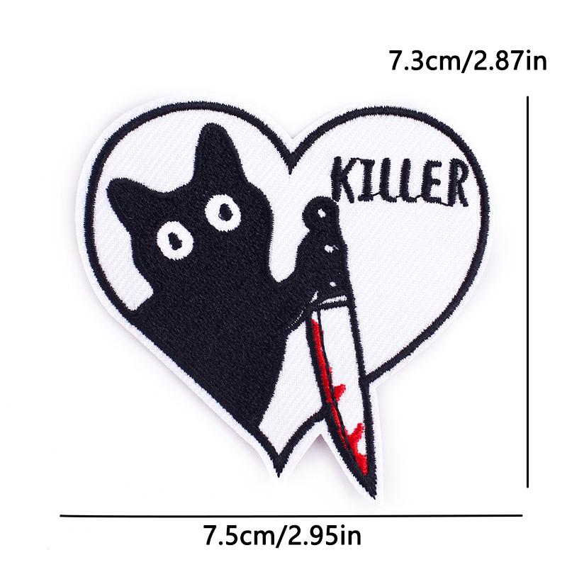 Cute Cat Duck Animal Cartoon Iron On Embroidery Patch for Kids Clothing Backpack Jacket School Bag Kawaii Design Decoration