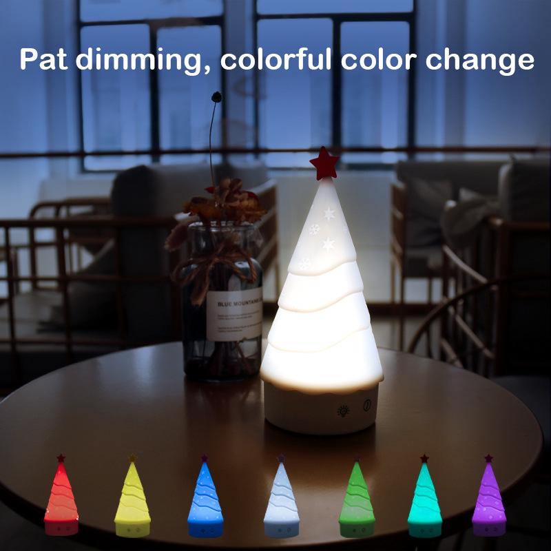 Silikon USB Weihnachtsbaum Nachtlicht für Zimmer und Wohnheime