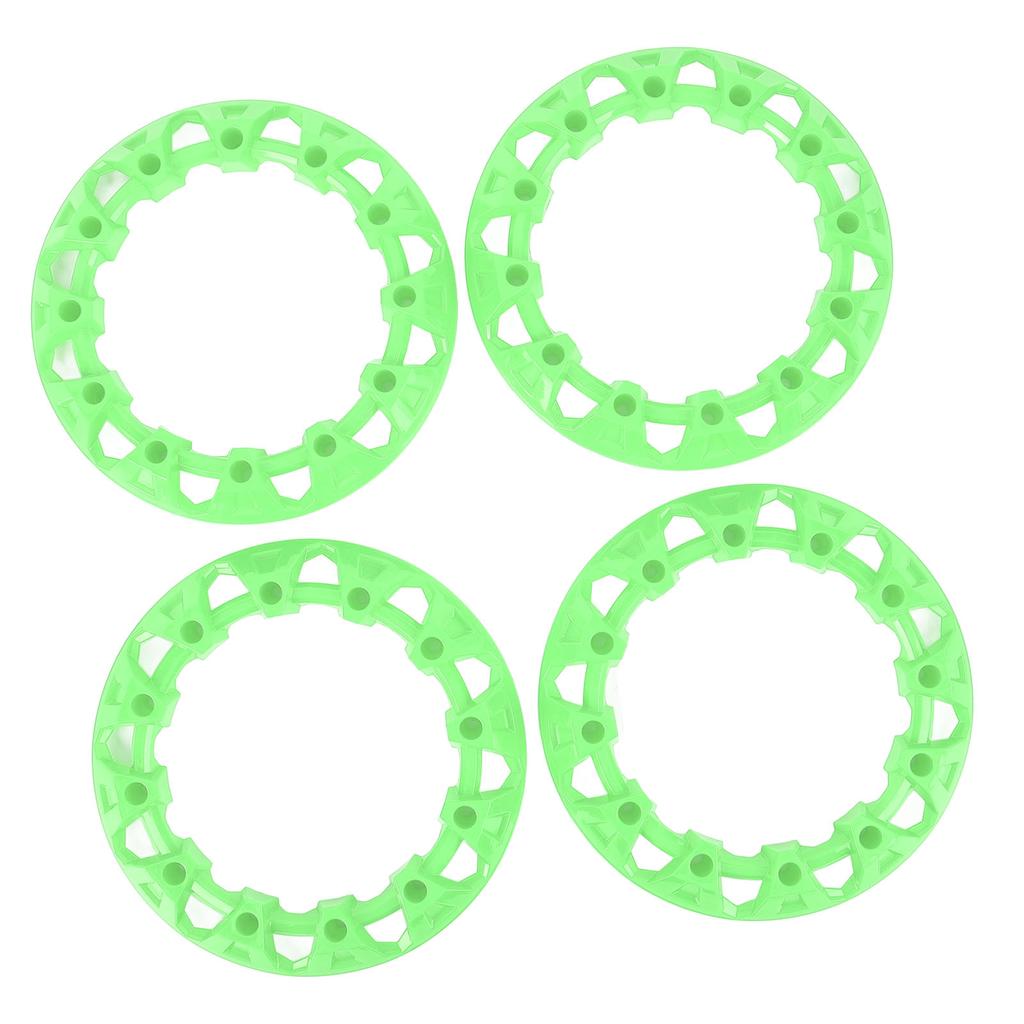 4Pcs 8 Inch ATV Wheel Trim Hub Protection Decor Scratch Resistant Plastic Hubcap Trim Cover Universal for Go Kart Green