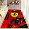 Tappeto Area Sportiva, Scudo Logo Scudetto Ferrari F1 Rosso Stampa Multipla Auto, Decorazione Garage, Tappetino Antiscivolo