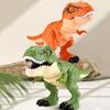 1 Set Swallowing Roaring Dinosaur Toy with Cage Movable Mouth Swing Tail Kids Tyrannosaurus Rex Action Figure Realistic Dino Model Toddlers Boys Girls