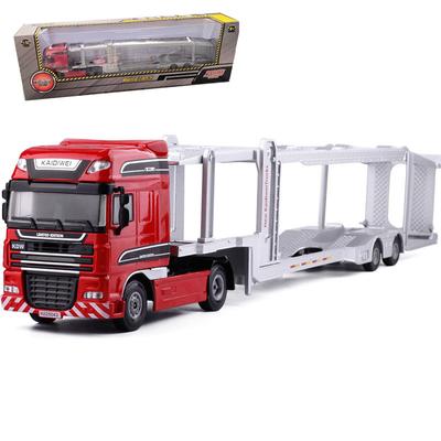 1 50 Alloy Car Double Decker Transporter Model Toy Gift for Boys Engineering Vehicle