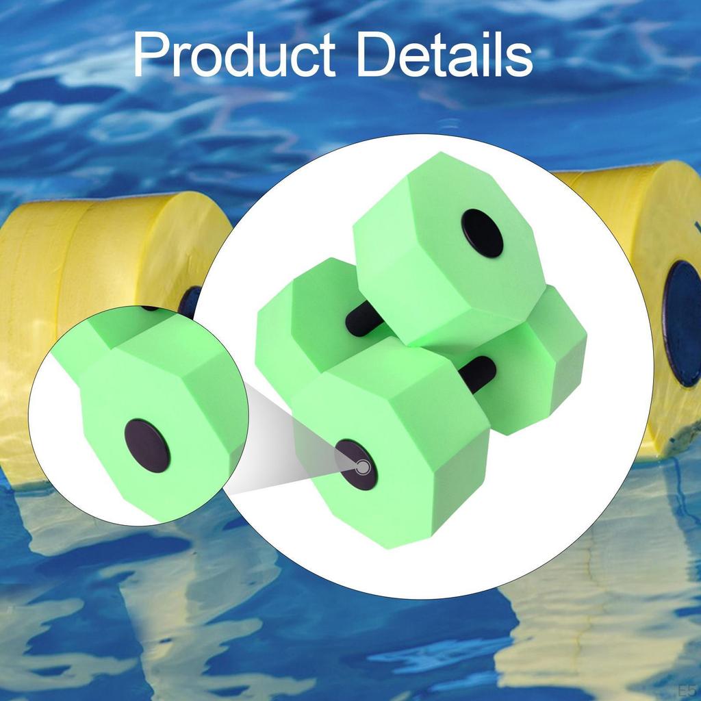2 Pieces Aquatic Dumbbells EVA Accessories Pool Weights for Fitness Workout Water Sports