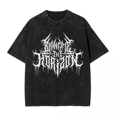 T-shirt da uomo, abbigliamento BMTH Bring Me The Horizons, maglietta con logo divertente e brutale, magliette estive vintage, top in cotone, grafica di tendenza