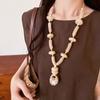 Acrylic Oval Necklace Geometric Sweater Chain Geometric Necklace  Beach Vacation Style