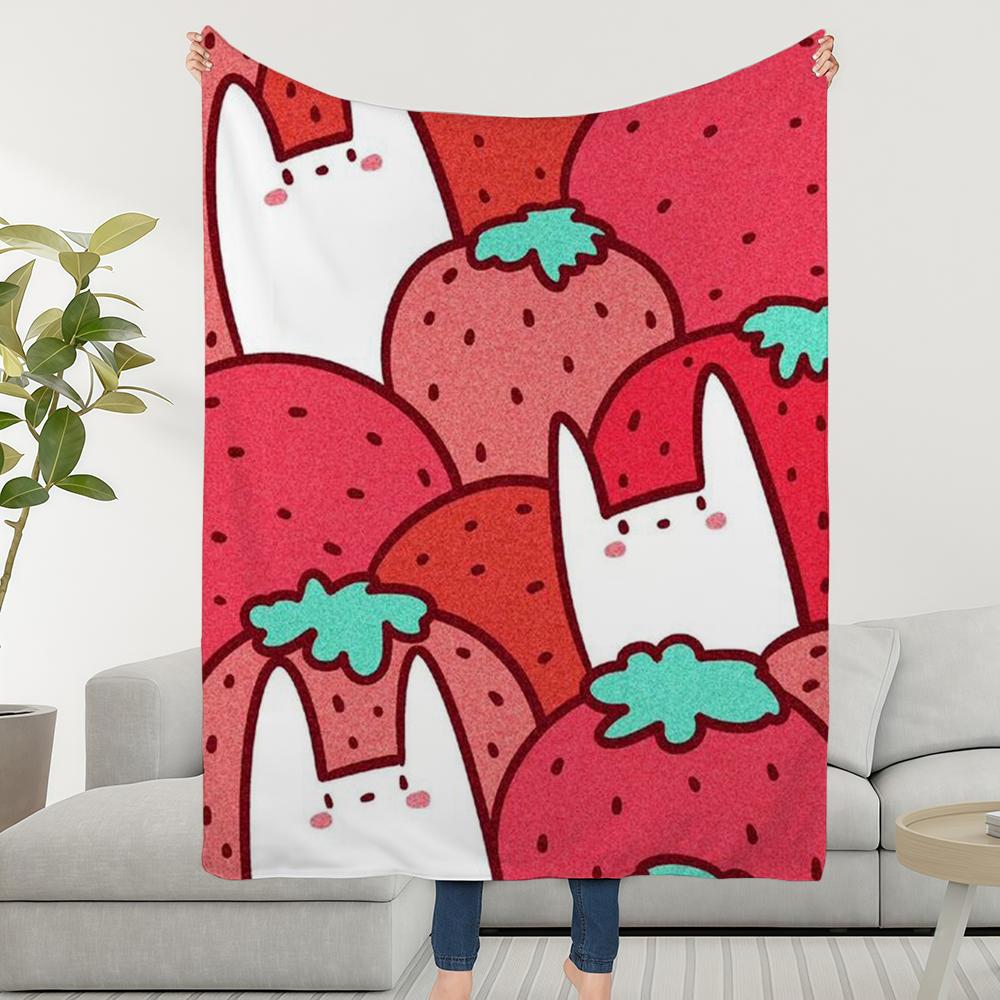 Blanket Throw Super Cosy Plush Living Room Fruit Sofa Couch Childish Cute Birthday Cartoon Gifts 30x40in