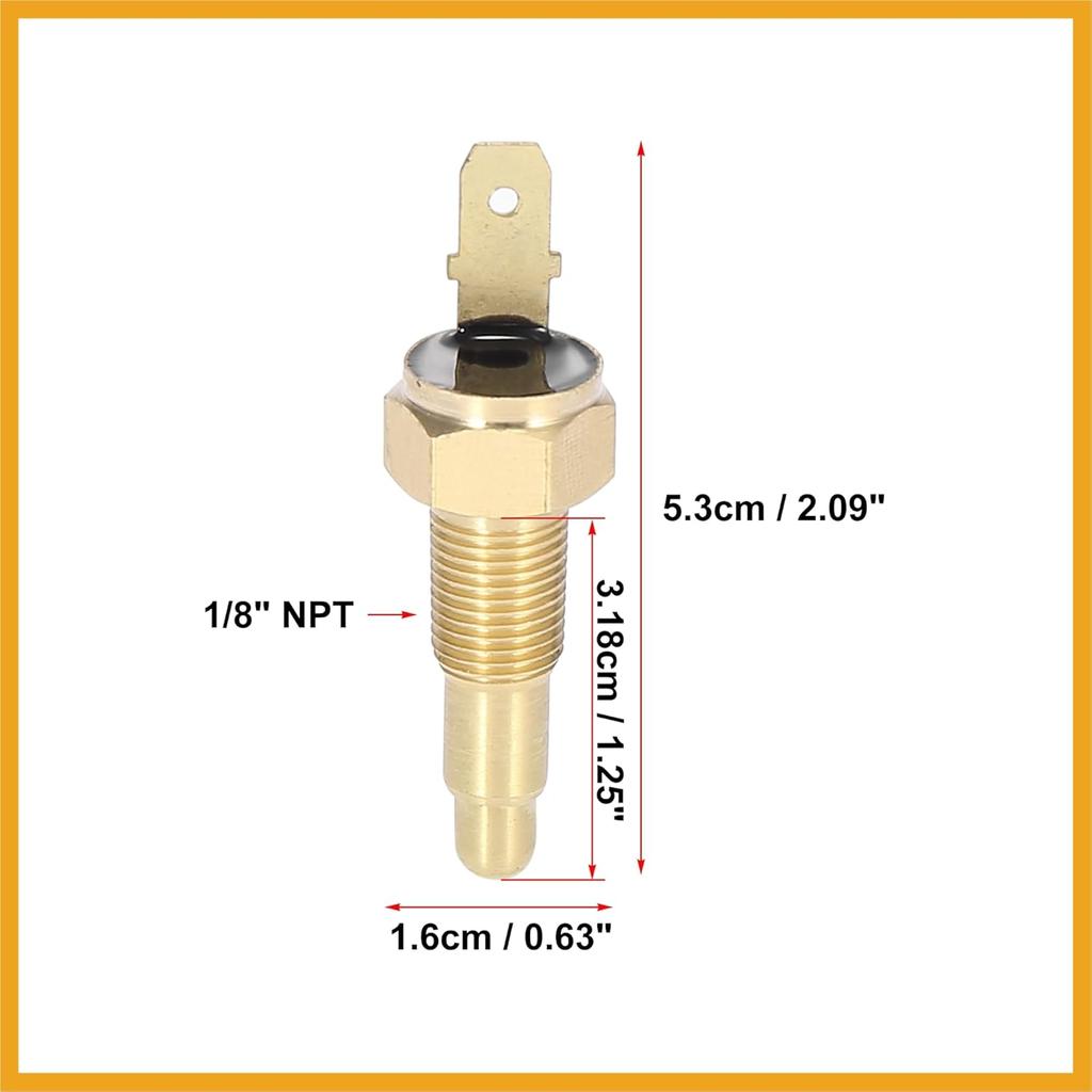 Universal Engine Cooling Fan Temperature Thermo Sensor Switch 1/8" NPT 200 Degree On 185 Degree Off Replacement