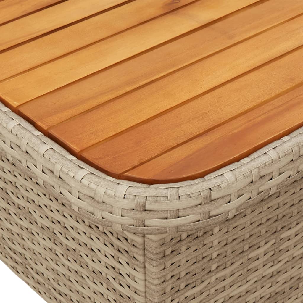 Vidaxl 4-Cz. Gartenmöbel-Set mit Kissen, Beige, Polyrattan