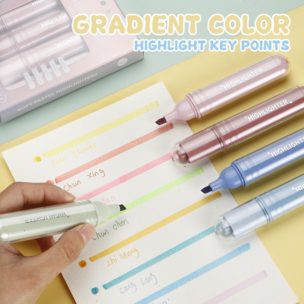 High-Value Quick-Dry Fluorescent Pen - Non-Bleeding Planner & Notes Marker for Students & Drawing