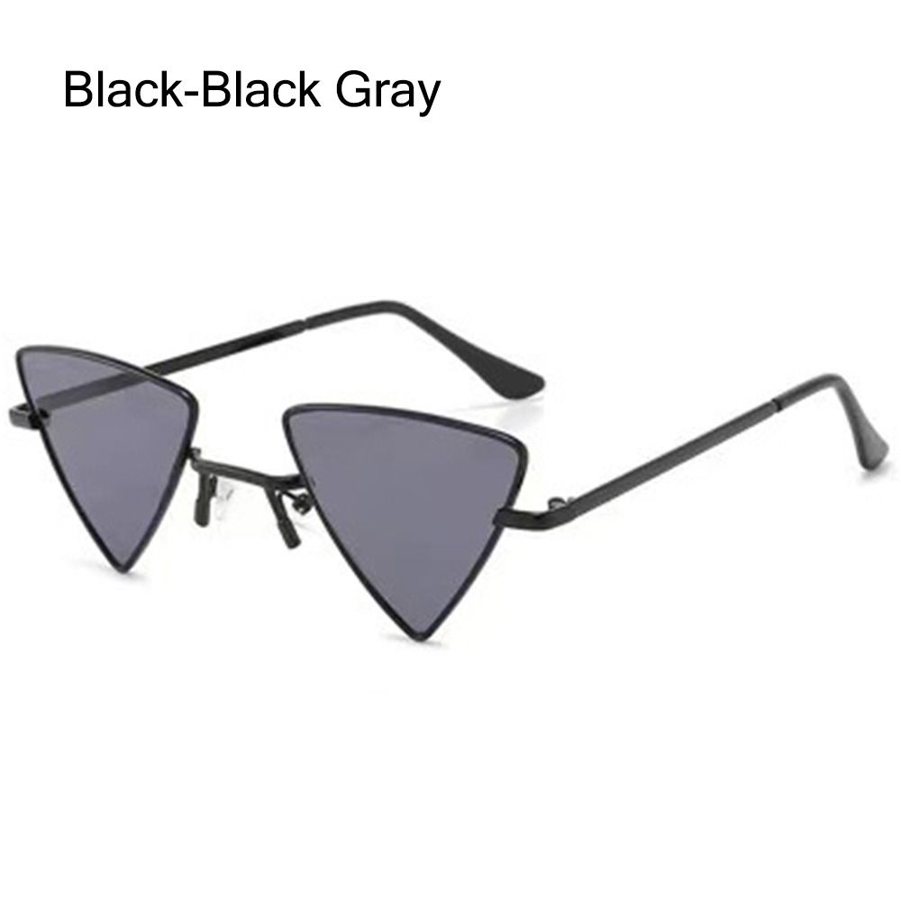 Small Hippie Sunglasses Women Men Triangular Metal Frame Tinted Colorful Lens Sun Glasses Punk Shades For Rave Party Halloween