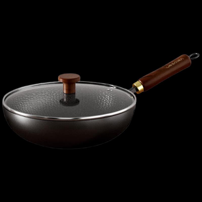 Wenlunshan 32cm Hammered Refined Iron Non-stick Wok