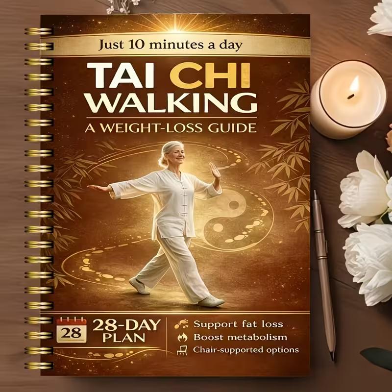 Manuale di Pratica Tai Chi Per Anziani Principianti Rilegato a Spirale Guida all'Allenamento Marziale Incluse Pagine su Esercizi Quotidiani Progressivi