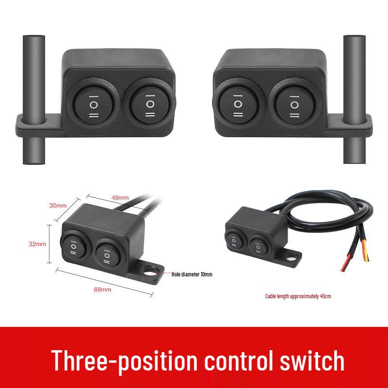 Waterproof Dual-Color Spotlight Switch for Electric Car Mirror Installation
