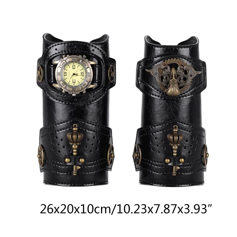 

Унисекс кожаный браслет-перчатка средневековая стрельба из лука широкие наручи часы наручный щиток для Хэллоуина аксессуары для дома 2024