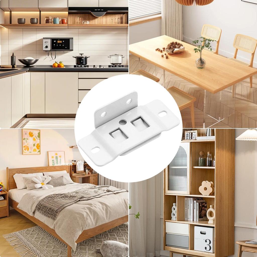 4PCS Quick Fitting Furniture Joint Bracket, Duty Corner Brace Joint Right Angle Bracket, Fit for Drawers, Cabinets, Tables