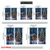 Set Of 2 Flat Printing Drapes Day Christmas House View Polyester Without Electricity Birthday Party Use Room Bedroom Wall Curtain For Master Made