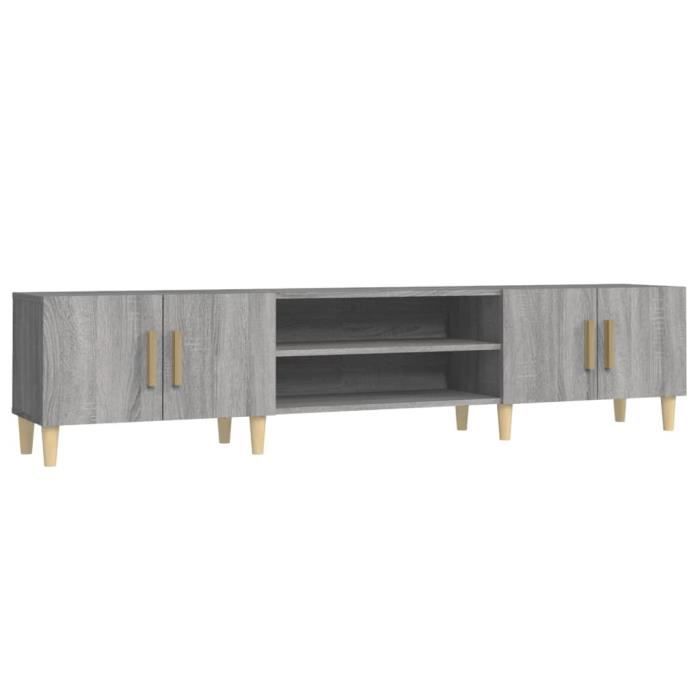 VidaXL Meuble TV sonoma gris 180x31,5x40 cm bois d'ingénierie 816262