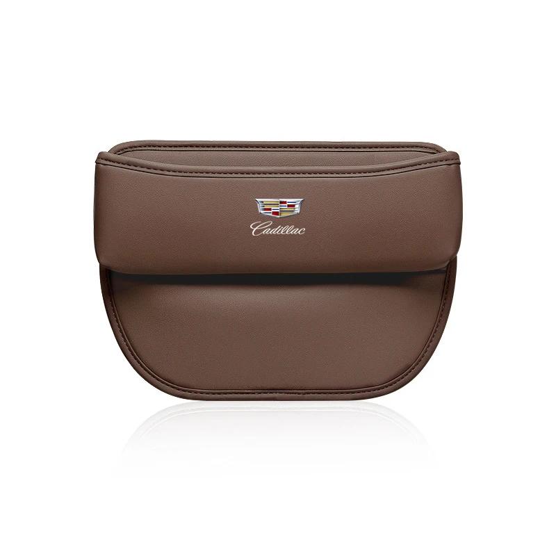 AABHS1 Leather Car Interior Seat Gap Organizer Storage Box for Cadillac Escalade Deville CT5 CT6 XT5 SRX CTS DTS STS XTS ATS BLS SLS
