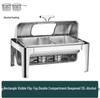 Gold-Plated Stainless Steel Buffet Warmer with Full Lid and Visible Insulation