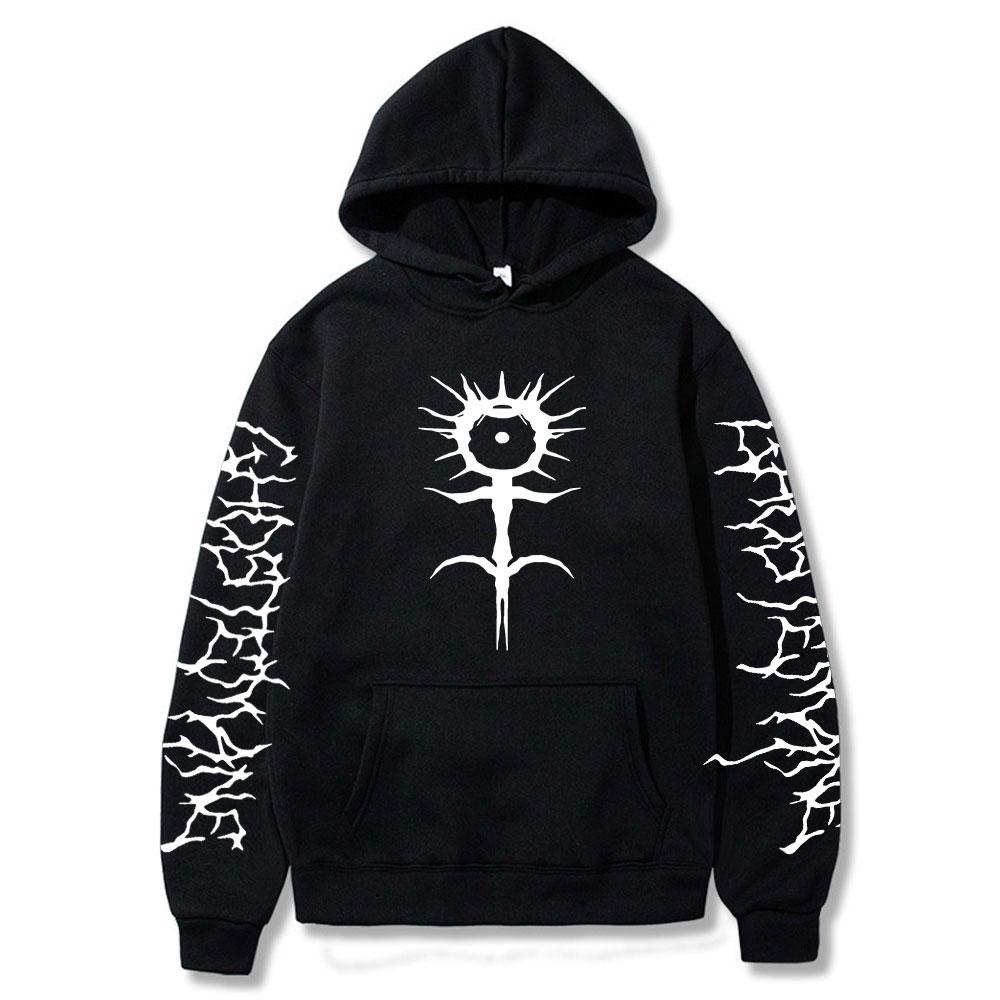Ghostemane Mikina s potiskem na obou stranách Pánská Móda Hip Hop Metal Rock Mikiny Gotické Oversize Mikina Tepláková souprava Streetwear