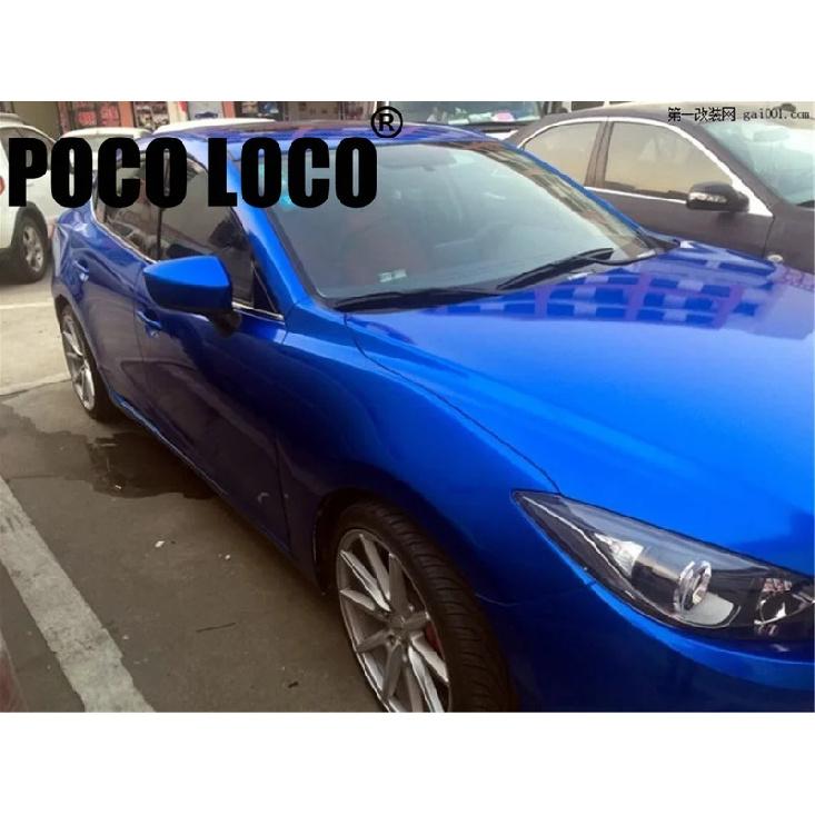 Candy Blue lesklá metalická vinylová fólie Samolepka na auto Fólie na vozidla Pro motocykl Kolo Nálepka