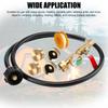 Propane Refill Adapter Hose with Gauge and ON Off Control Valve, 3 FT 36 Inch Extension Hose for 1LB Propane Gas Tanks