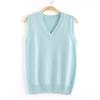 Chaleco Japonés de Punto con Cuello en V de 21 Colores: Prendas de punto Otoño/Invierno