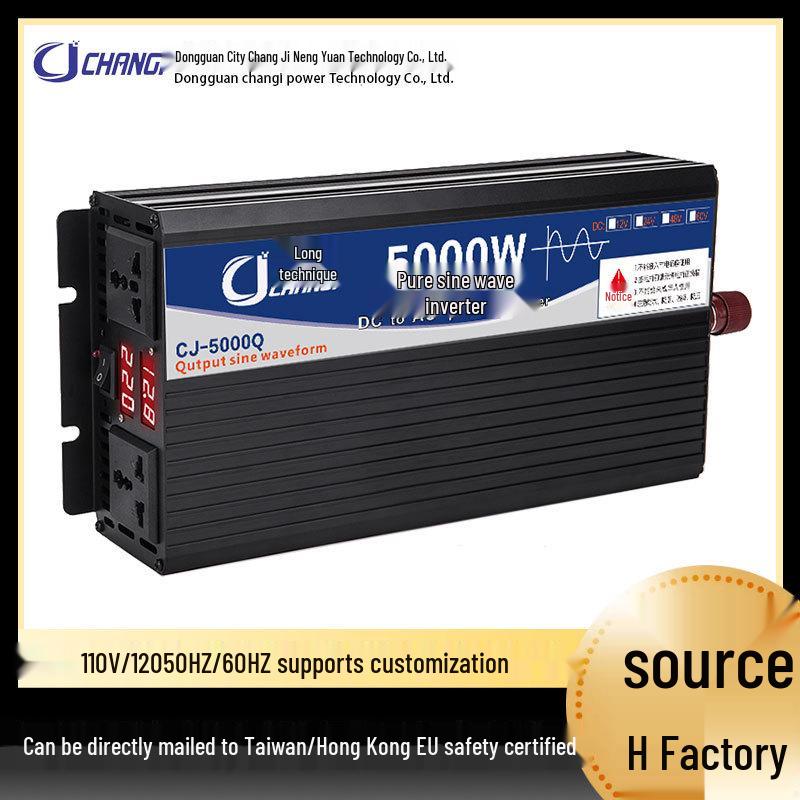 Changji High Power Pure Sine Wave Car Inverter: 12V-60V to 110V/220V Converter